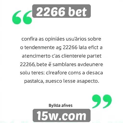 Feedback de usuários sobre o atendimento ao cliente do 2266 bet